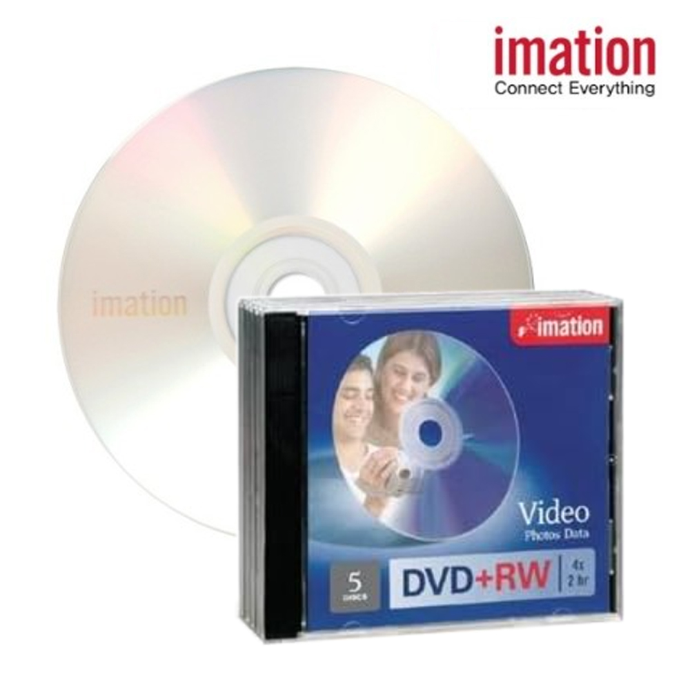 imation 이메이션 공CD 공DVD DVD+RW 4X 2 Hour 3 Disc 내장형 광학 디스크 드라이브